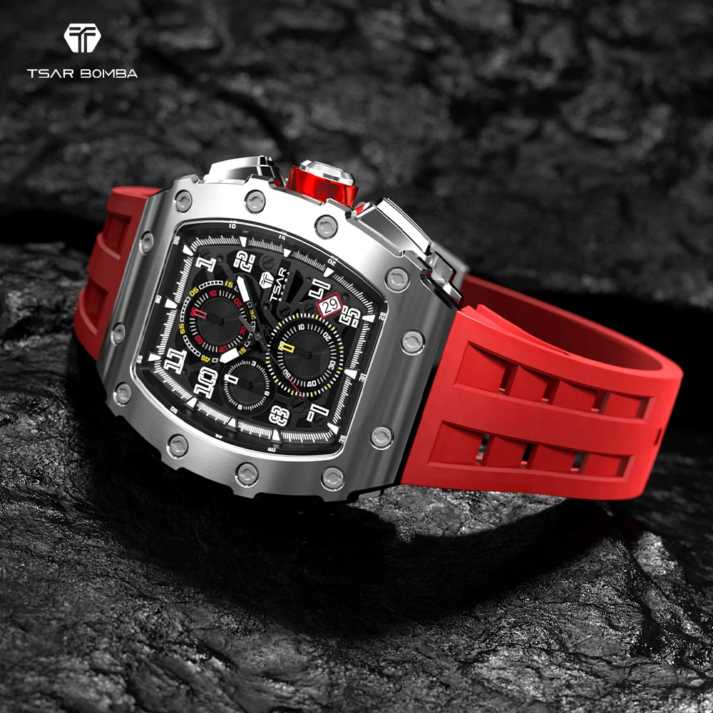 

TSAR BOMBA Watch for Men Top Brand Luxury Sport Military Waterproof Watch Man Date Clock Fashion Chronograph Mens Wristwatch