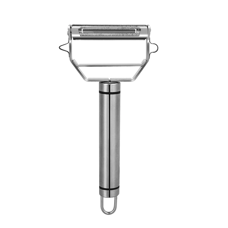 

1pcs Stainless Steel Double Sided Vegetable Peeler Multifunctional Carrot Chopper Fruit Peeler Portable Kitchen Peeler