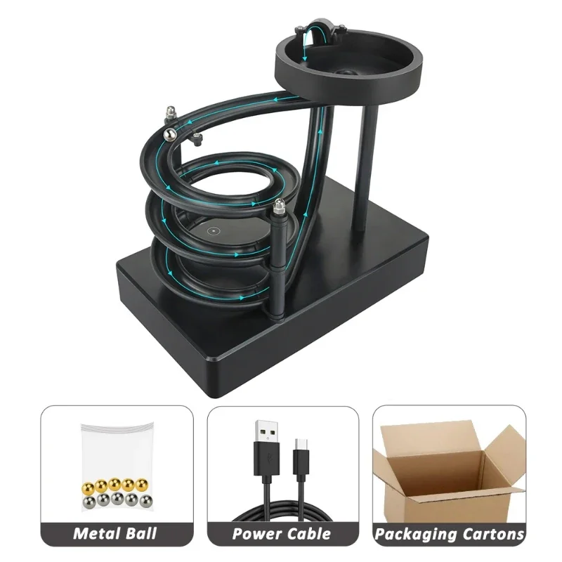 

Perpetual Marble Machine Kinetic Art Motion Inertial Metal Automatic Creative Infinite Jumping Table Toy Home Decoration