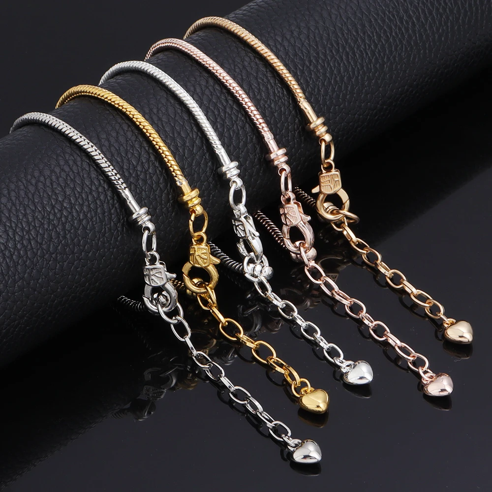 18-23cm Snake Chain With A Caring Tail Chain Bracelet Fit