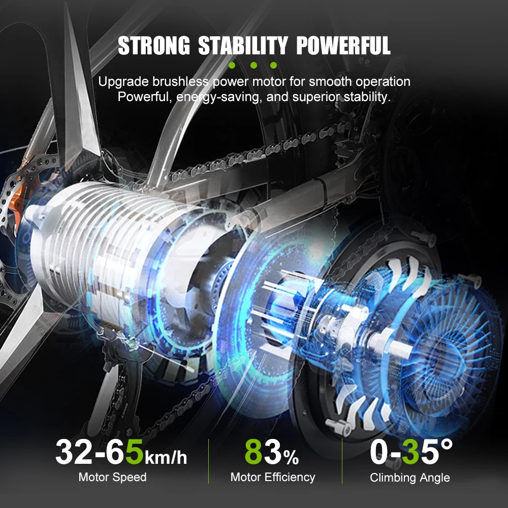 Ebike Motor Kit 48V 1000W 1500W 2000W Ebike Brushless Gearless Front Rear Rotate Cassette Drive Hub Motor Use for Electric bicycle kit