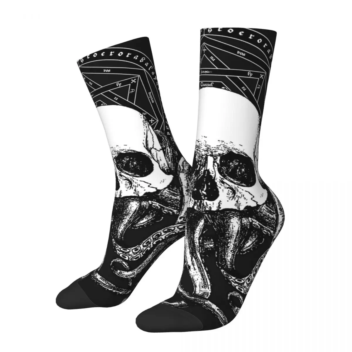 

Funny Happy Men's Socks Pieces Retro Harajuku Cthulhu Mythos Hip Hop Seamless Crew Crazy Sock Gift Pattern Printed
