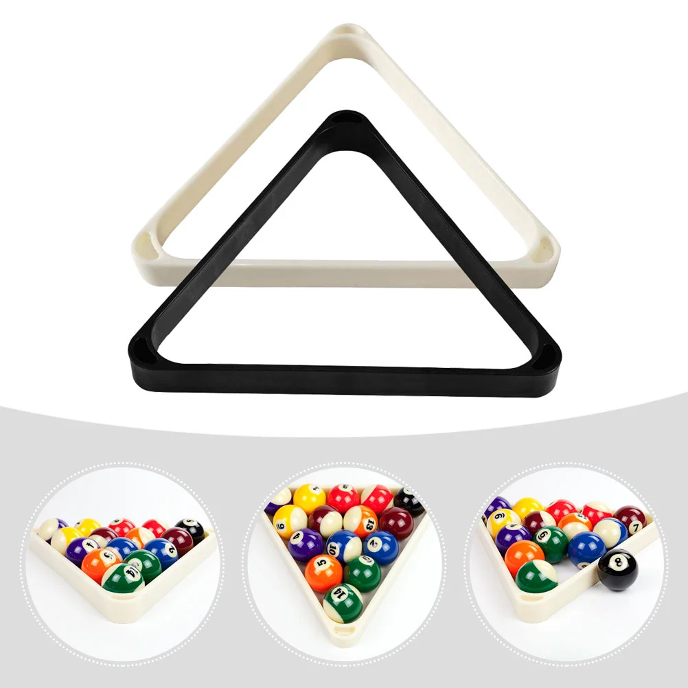 2 Pcs Triangle Billiard Frame Plastic Pool Rack Ball ganizer Sturdy Lightweight Durable Snooker Table Games Accessories