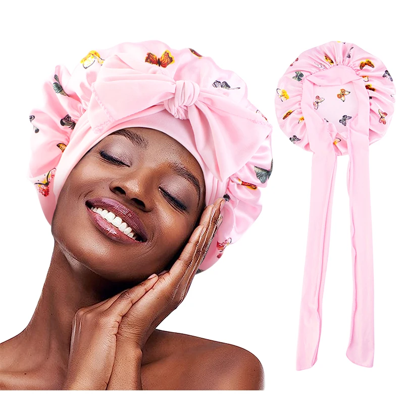 100 pcs hair elastic bands ponytail hair ties foe hair rope head band wrist straps girls women hair scrunchy accessories Women Satin print Bonnet with Stretchy Tied Elastic Wide Band Night Sleep Hat Chemo Caps Head Wrap Hair Care Adjustable Straps