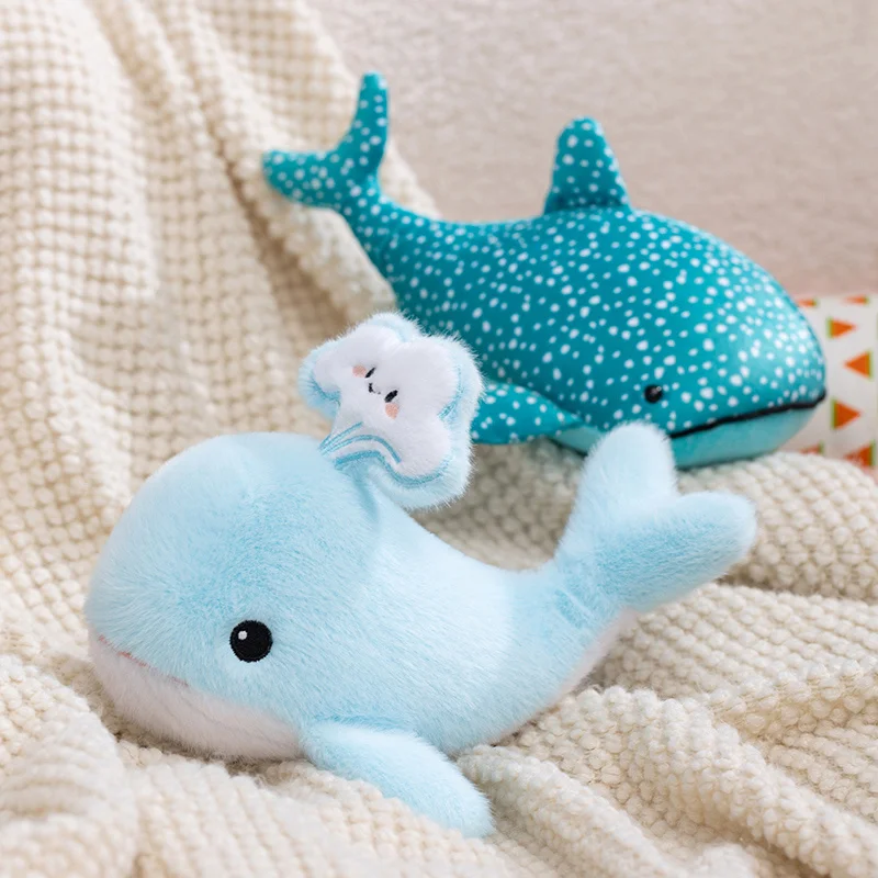 Lovely Lifelike Mini Sea Blue Whale Plush Toys Cotton Stuffed Whale Doll Lovely Office Desktop Companion Kids Game Props
