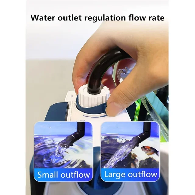 220V เงียบตู้ปลาตู้ปลาระบบกรองออกซิเจนแบบบูรณาการเครื่องทําน้ําให้บริสุทธิ์ติดผนังห้องน้ําปลา 4