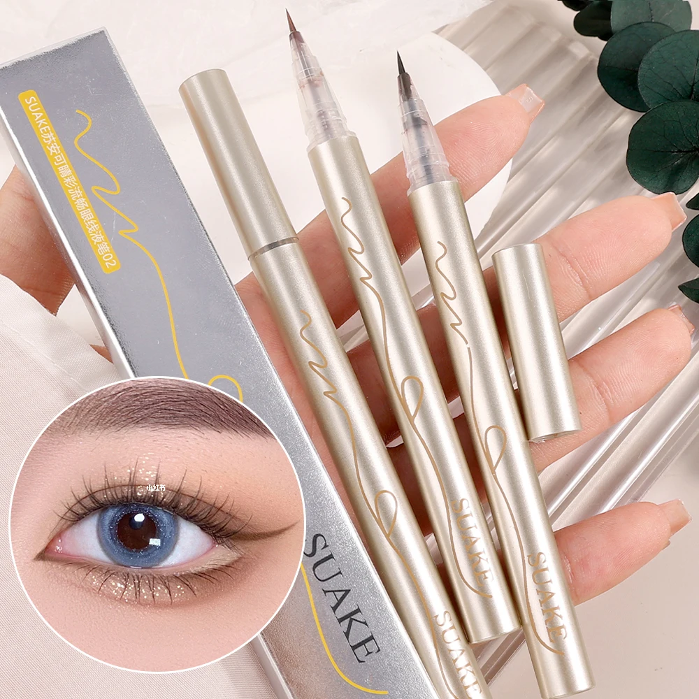 

Waterproof Liquid Eyeliner Pen Ultra-thin Quick-drying Smooth Black Brown Eye Liner Lower Eyelash Pen Big Eyes Makeup Cosmetics