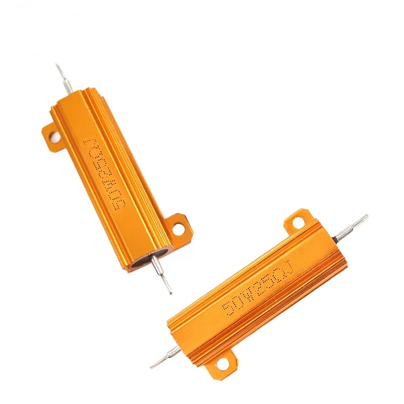 2PCS Load Resistor 50W Power Metal Shell Case Wirewound Resistor LED Decoder 3ohm 6ohm 8ohm 10ohm for Brake Turn Signal Light