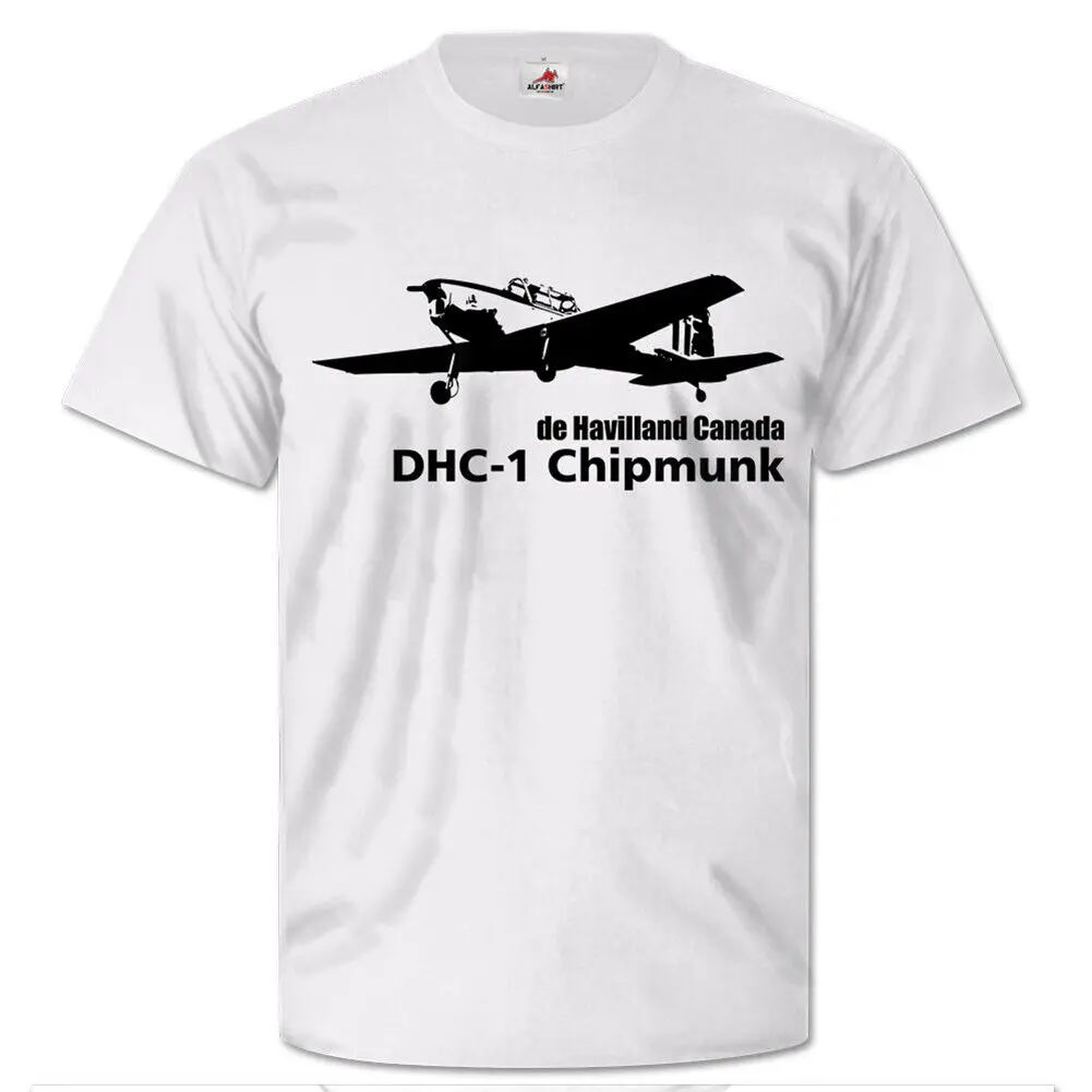 Dhc 1 Chipmunk De Havilland Canada Aereo Scolastico T Shirt 25912 Maniche Lunghe O Corte