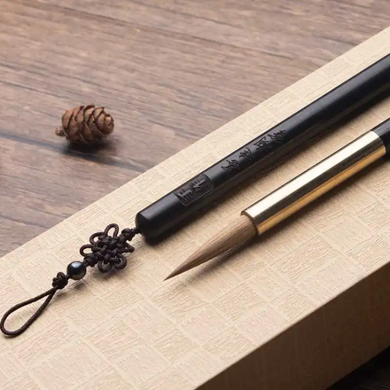 Chinese Painting Brush Chinese Calligraphy Regular Script Running Script Brush Woolen Hair Wolf Hair Stone Badger Hair Brush Pen