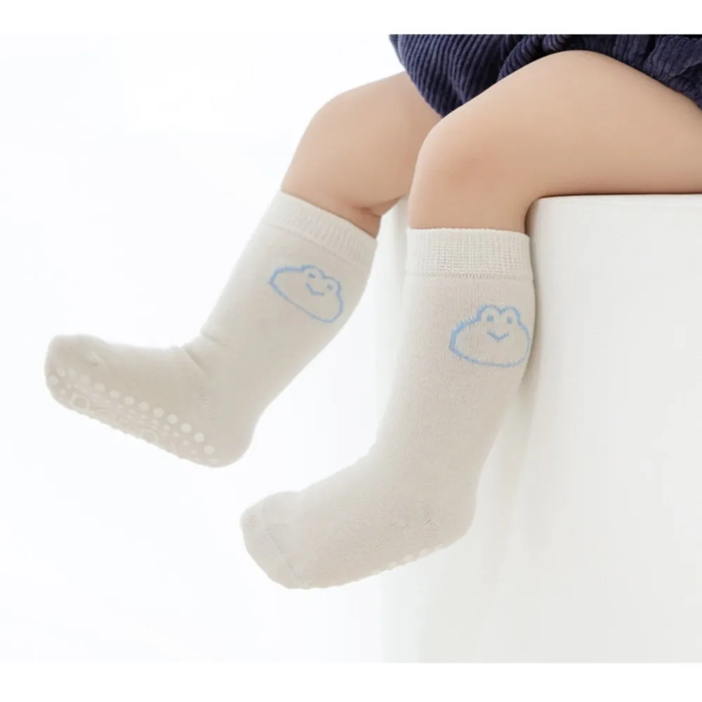5 Pairs Casual Cute Knit Floor Socks Anti-slip Soft Comfortable Breathable Cotton Socks For Toddler Walking Baby Boys And Girls