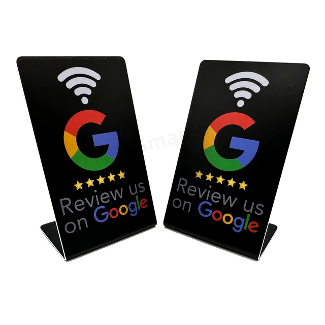 nfc stand 13.56Mhz Programmable Google Reviews NFC Stand Table NT/AG213 144 Bytes Google Review Display nfc card Reviews Stand 6