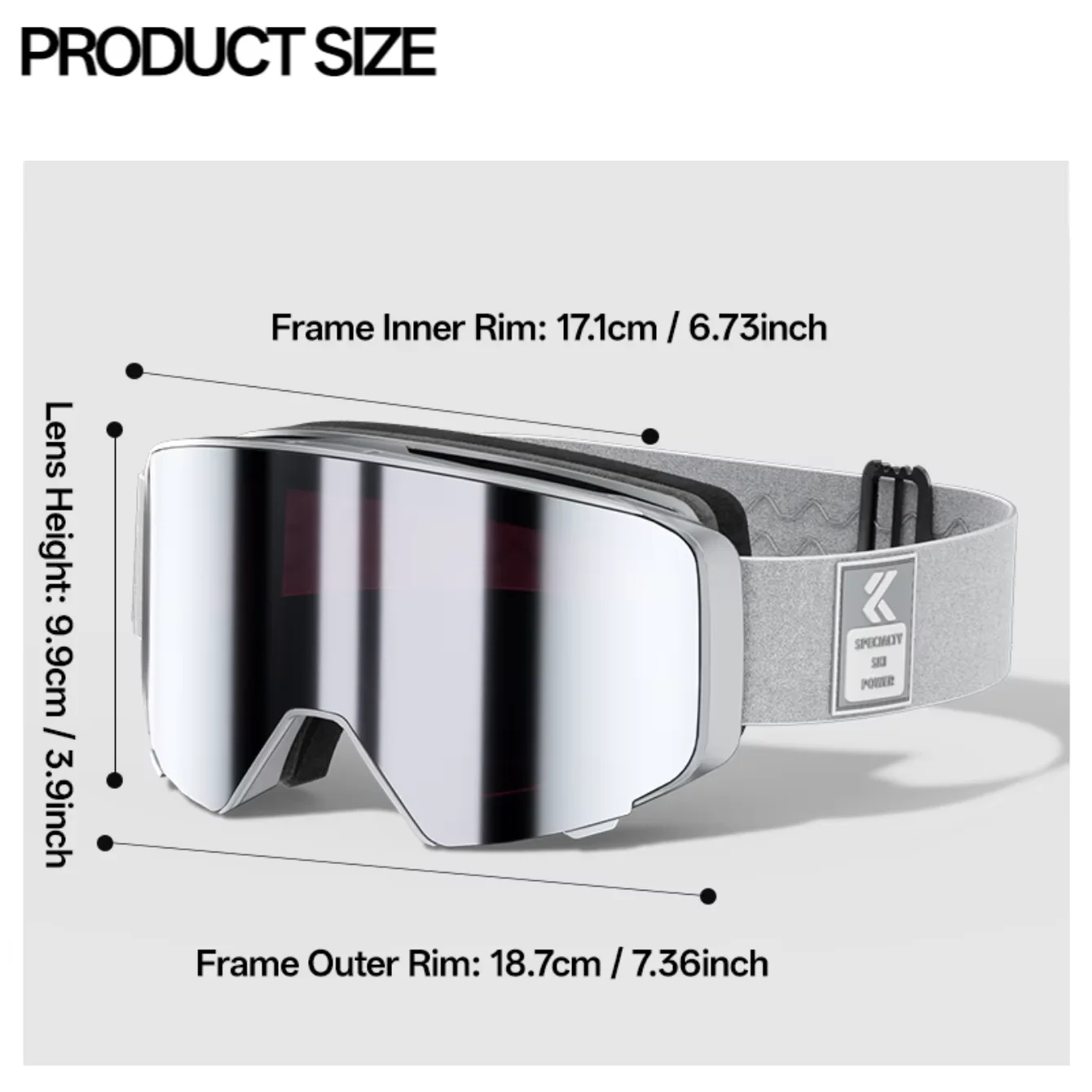 Kapvoe Photochromic Snow Goggles Men Ski Goggles Snowboard Anti-Fog Mask for Women UV400 Protection Glasses Snowmobile Winter