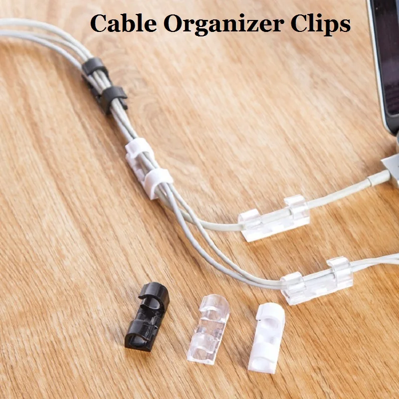 Organizador para cables, soporte de cable USB, cable de alimentación, 3  paquetes de organizadores de cables para el hogar y la oficina, 7, 5 y 3
