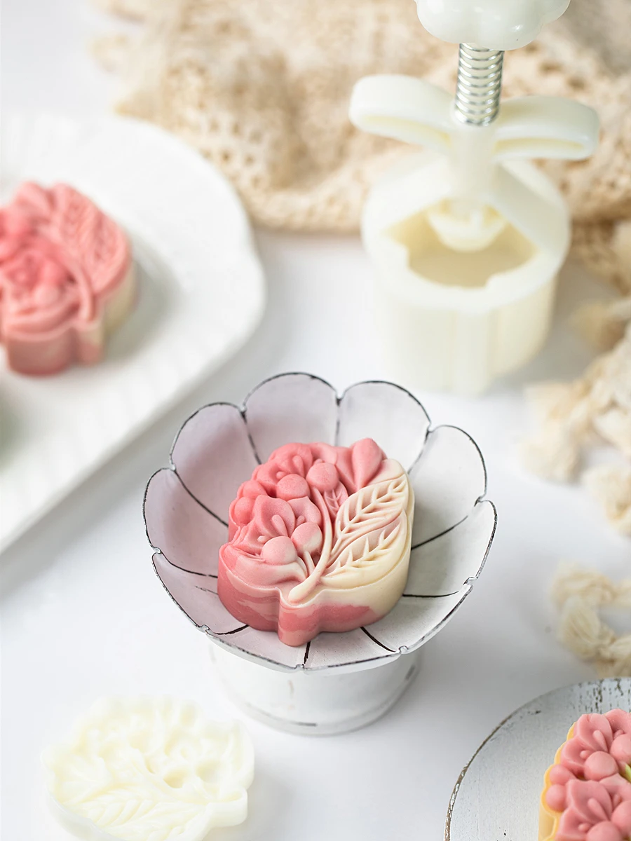Moule à Gâteaux De Lune Et Biscuits | Forme Haricot Mungo Et Pie | ABS Qualité Alimentaire | Pour Pâtisserie Maison | Set Avec Tampon - 8