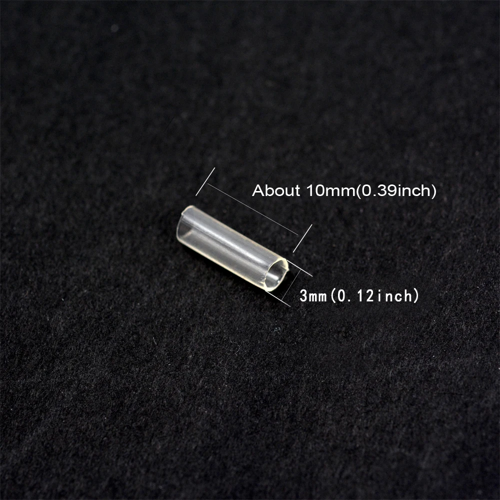 접착제가 없는 헤어 익스텐션용 열수축 튜브 500개 블랙 및 투명 퓨전 헤어 액세서리 도구