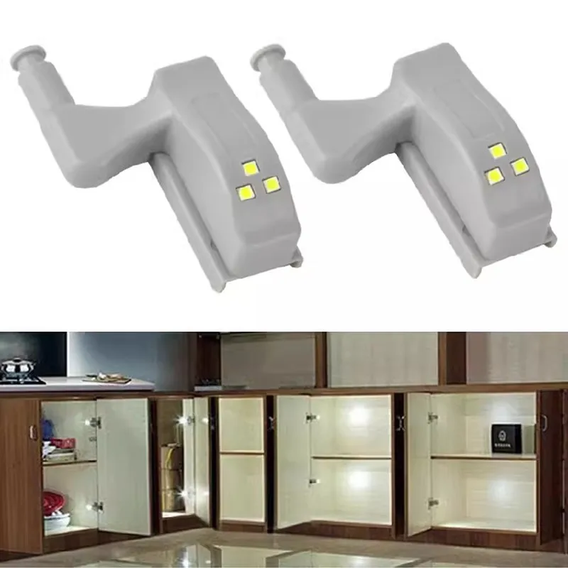 Furniture hinge,cabinet door hinges,cabinet hinges 10Pcs Universal Inner Hinge LED Cabinet Lamp 0.3W Home Wardrobe Cupboard Door 3 LEDs Night Light Auto ON/OFF Switch Lighting