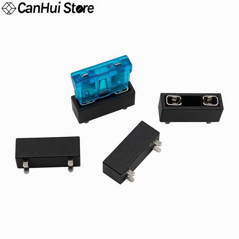 5PCS Micro Mini Small Medium 250V Car Blade Fuse Holder 4Pin Plastic Clip Fuse Seat PCB Panel Mount Insurance Blocks Safety