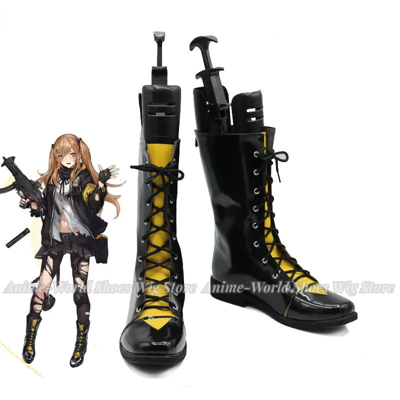 

Женская обувь для косплея передней линии UMP9 Хэллоуин, искусственная кожа, изготовленная на заказ