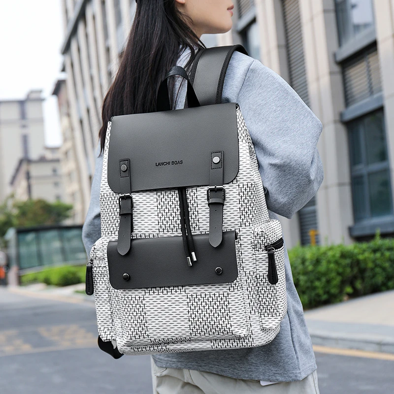 Nuovi Zaini Giovanili in PU Lucido alla Moda, Zaini Versatili con Chiusura a Hasp per Donne, Borse Scolastiche di Alta Qualità e Grande Capacità - immagine 2