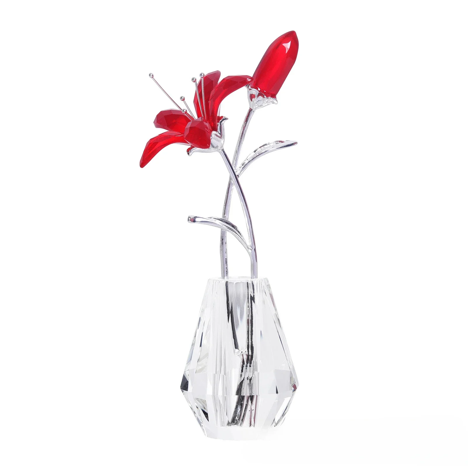 Flores de lirio de tigre de cristal con jarrón de cristal, regalos  coleccionables para mujeres, figuritas florales artificiales para fiesta de  boda en casa - AliExpress, image size:1600x1600