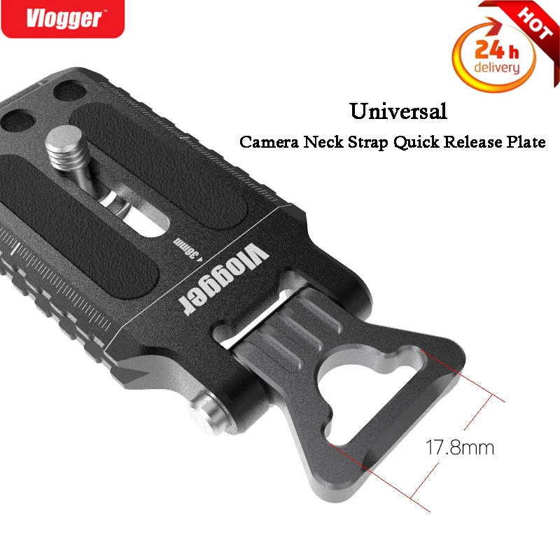 

Vlogger Adjustable Camera Neck Strap Quick Release Plate 1/4" Screw Arca RRS Akai Quick Release Clamp Tripod Pan Head Universal