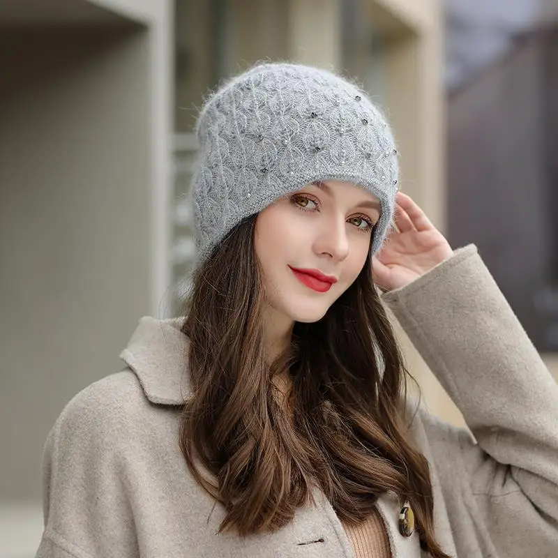 Autumn and winter new style versatile Baotou hat retro yarn hat warm ear protection pile cap cold hat 2