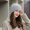 Autumn and winter new style versatile Baotou hat retro yarn hat warm ear protection pile cap cold hat 2