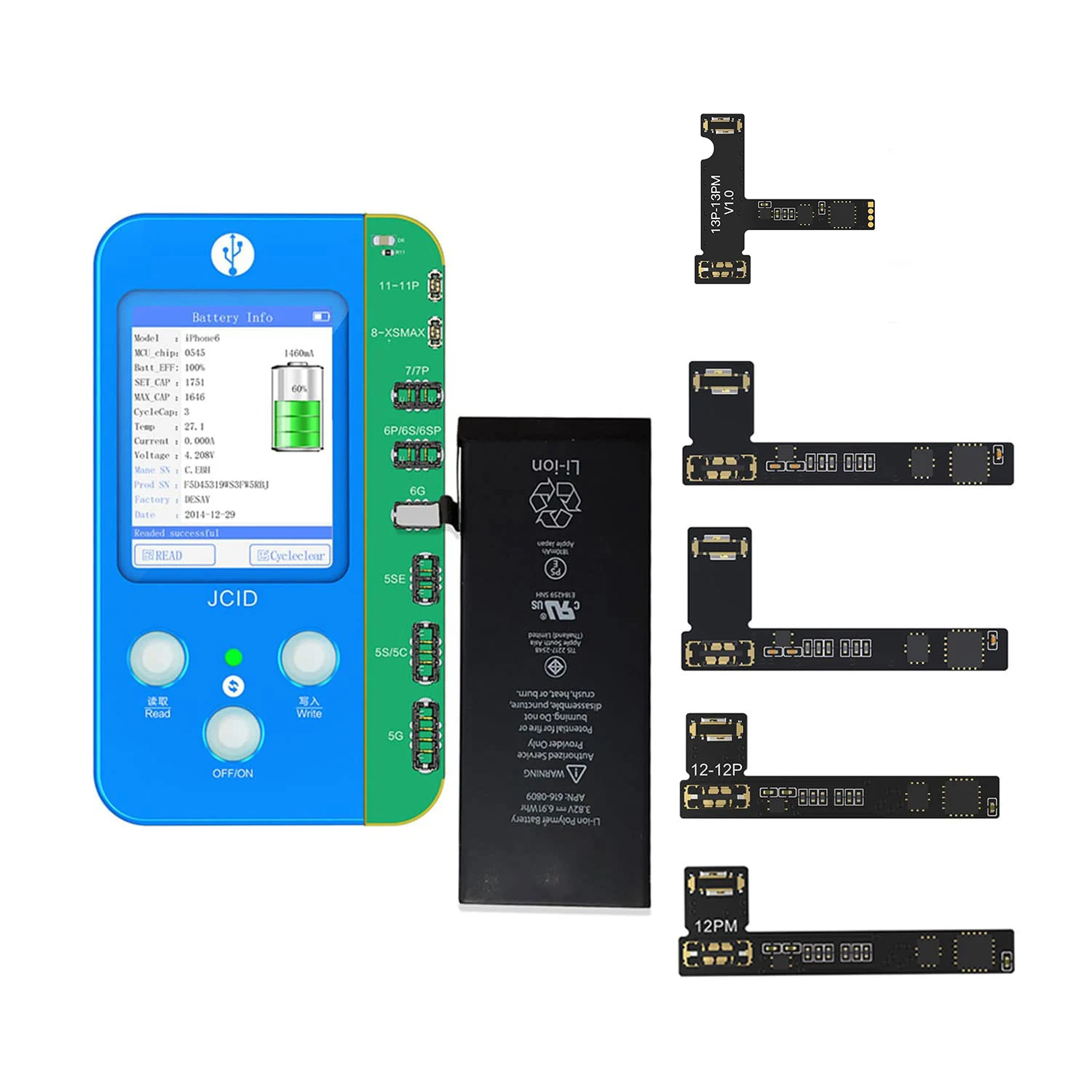 JC V1S V1SE Battery Repair Board Flex Cable for iPhone 11 12 13 14 15 Non-Genuine Battery Warning Health Repair Battery Pop Ups