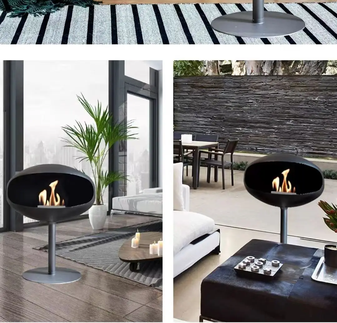 Floor-standing Decorative Fireplaces Villa Homestay Indoor Living Room Fireplace Vertical Alcohol Fireplace