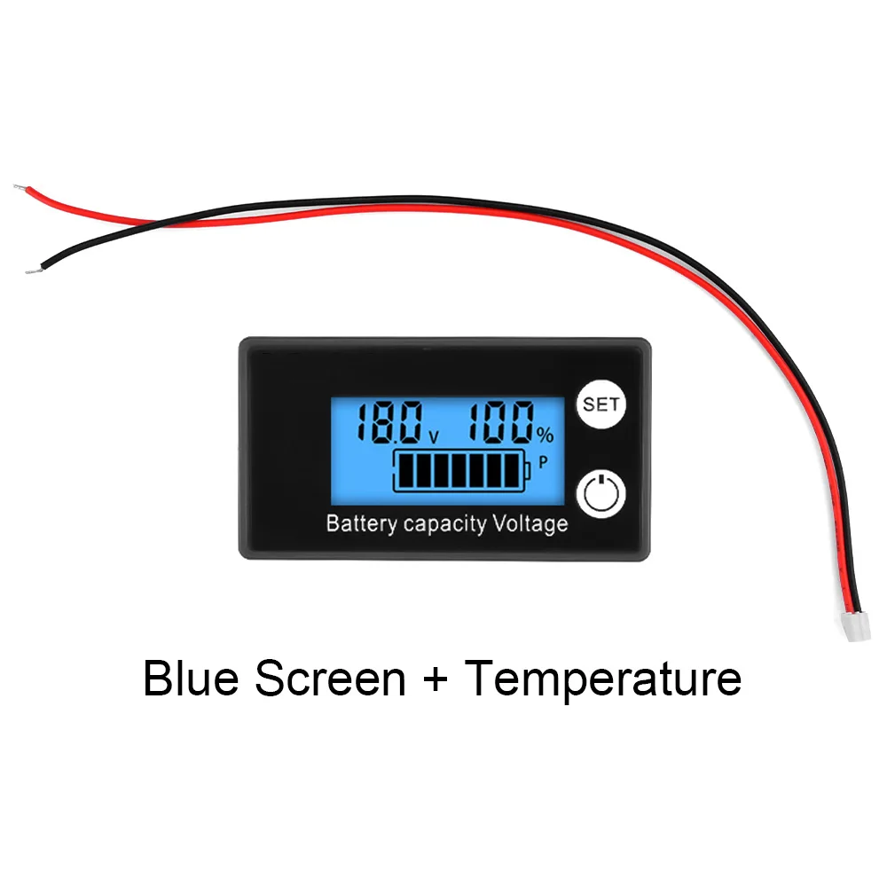6133A LCD Battery Capacity Indicator Temperature DC 8V-100V Lead Acid Lithium LiFePO4 Voltmeter Voltage Gauge Lower Version 3