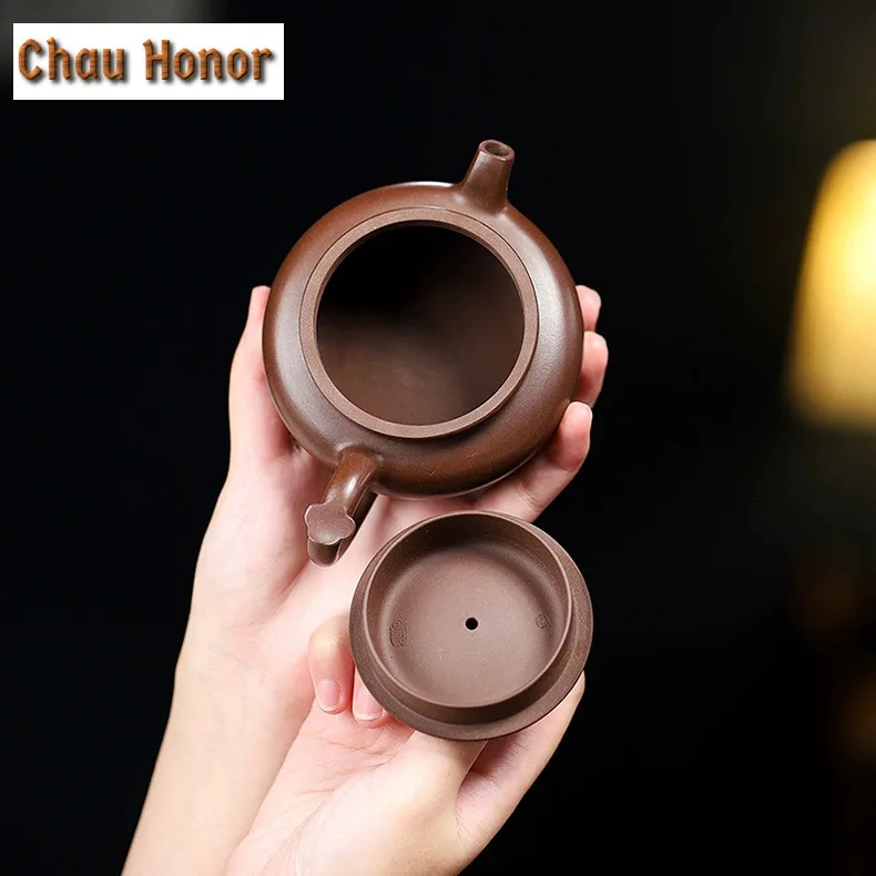 230ml Creative Yixing Purple Clay Teapots Handmade Stove Pot Raw Ore Purple Mud Tea Soaking Kettle With Filter Zisha Tea Set
