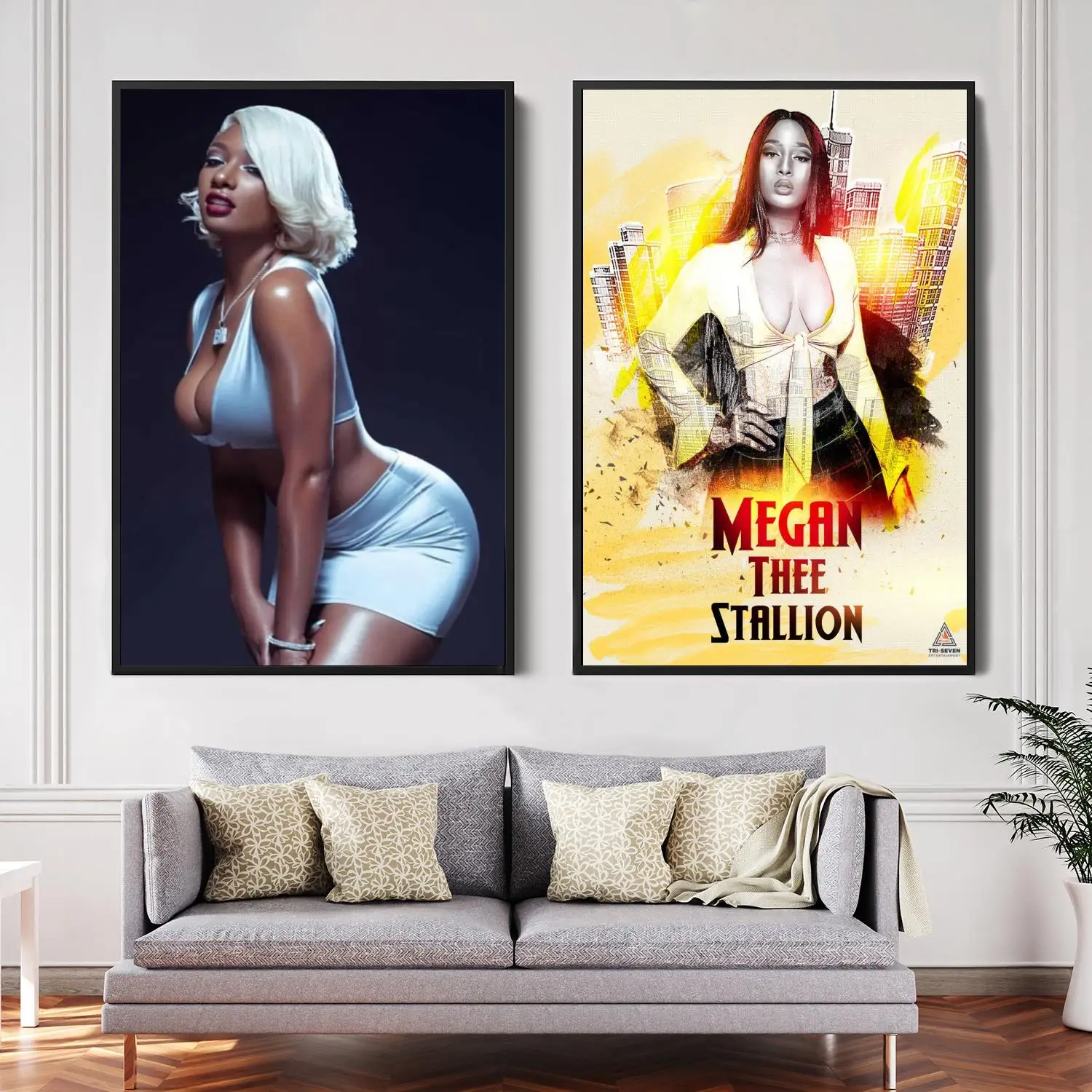 

megan thee stallion Singer Decorative Canvas Posters Room Bar Cafe Decor Gift Print Art Wall Paintings