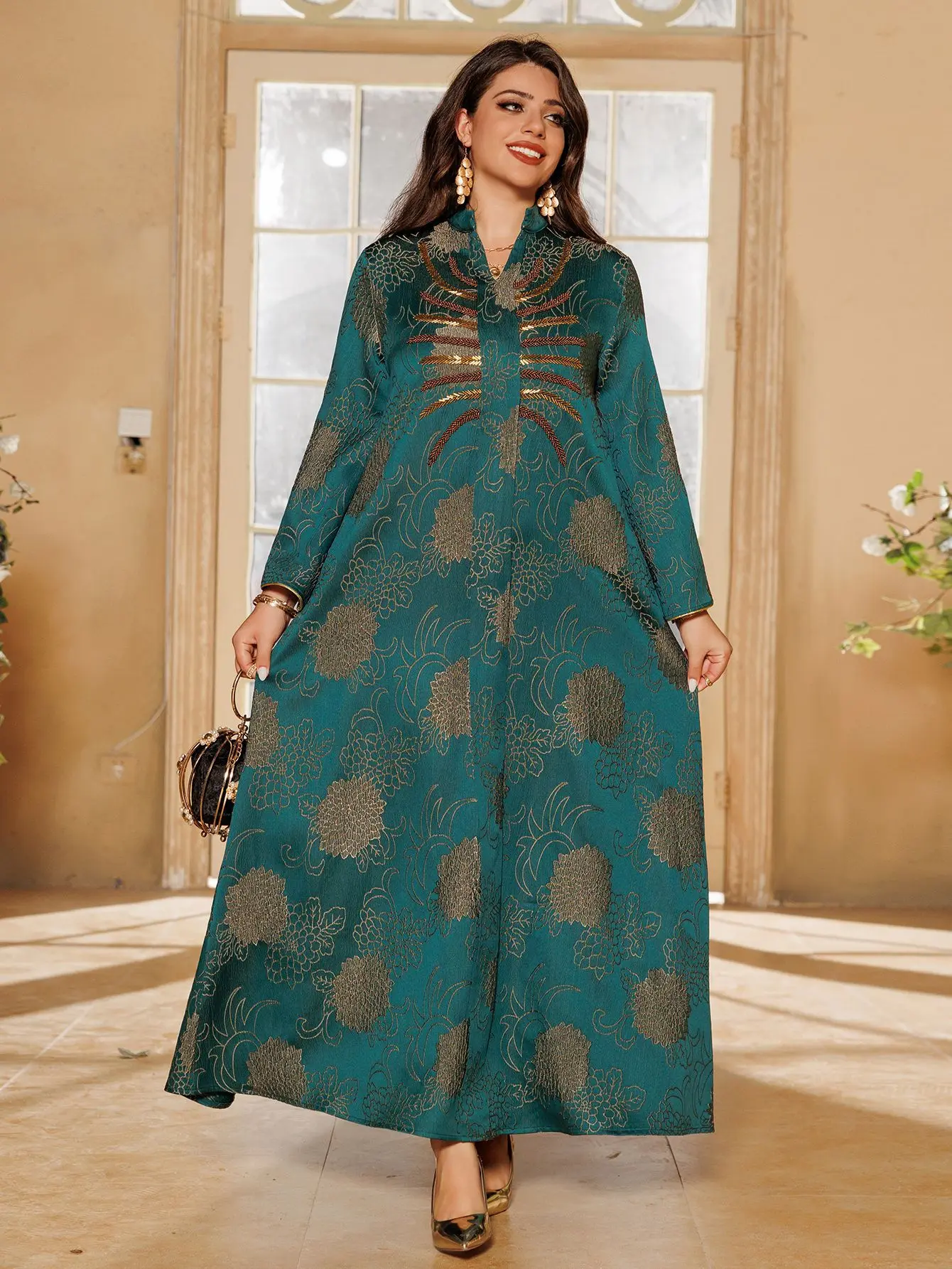 جلابية رمضان رداء عربي تقليدي، فستان عباية نسائي إسلامي فاخر للحفلات، زي حجاب، ملابس دبي السعودية التركية الإسلامية