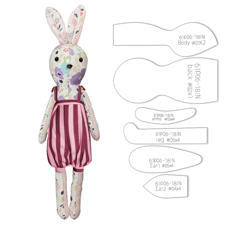 Leather Craft Template Sewing Template NUBECOM 6pcs Rabbit Making Mold Acrylic Templates Handcraft Rabbit Doll Quilting Template DIY Molds Decoration Gifts Sewing Tool
