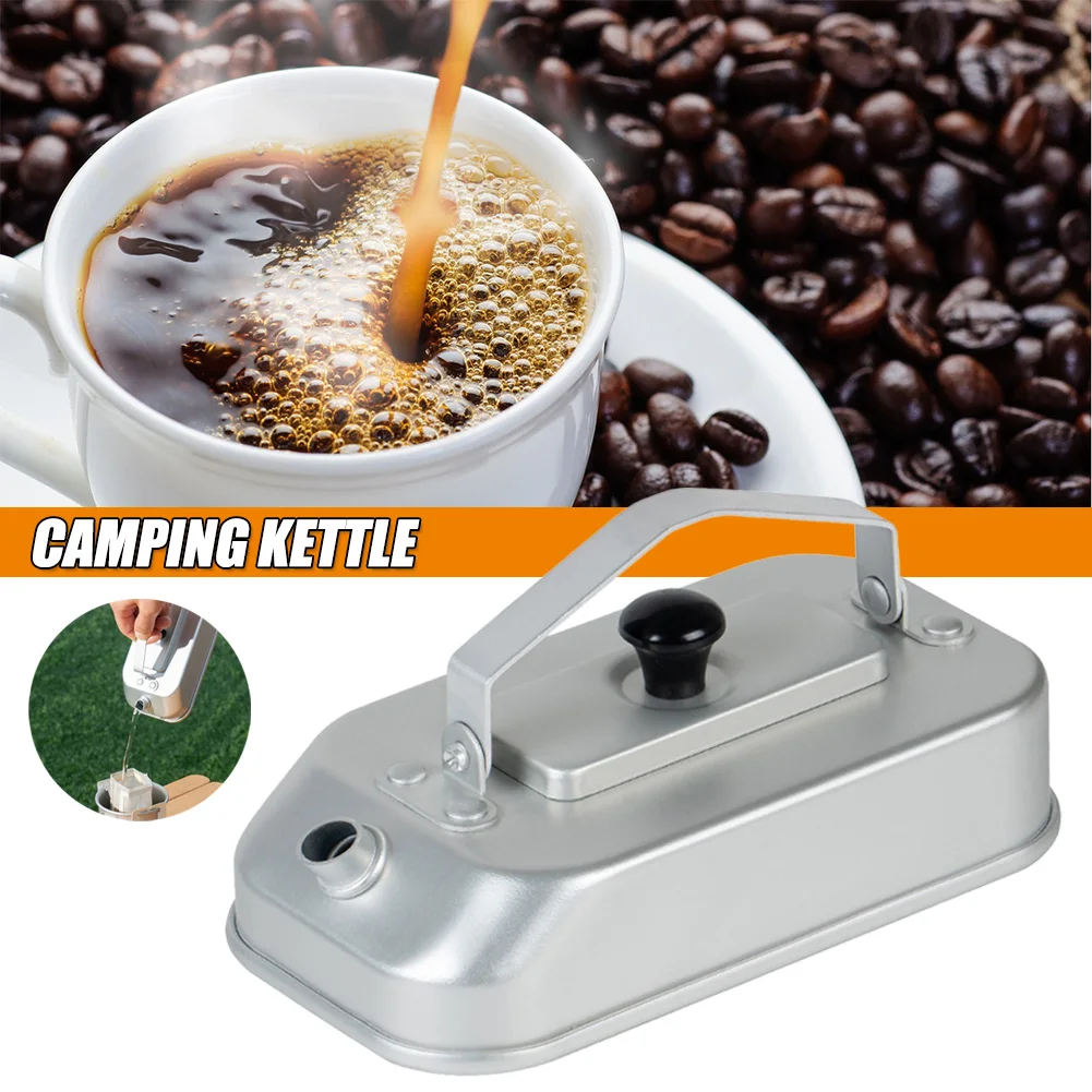 

Portable Camping Boiling Water Pot Aluminum Alloy Portable Water Kettle with Handle Outdoor Cookware for Hiking Fishing Picnic