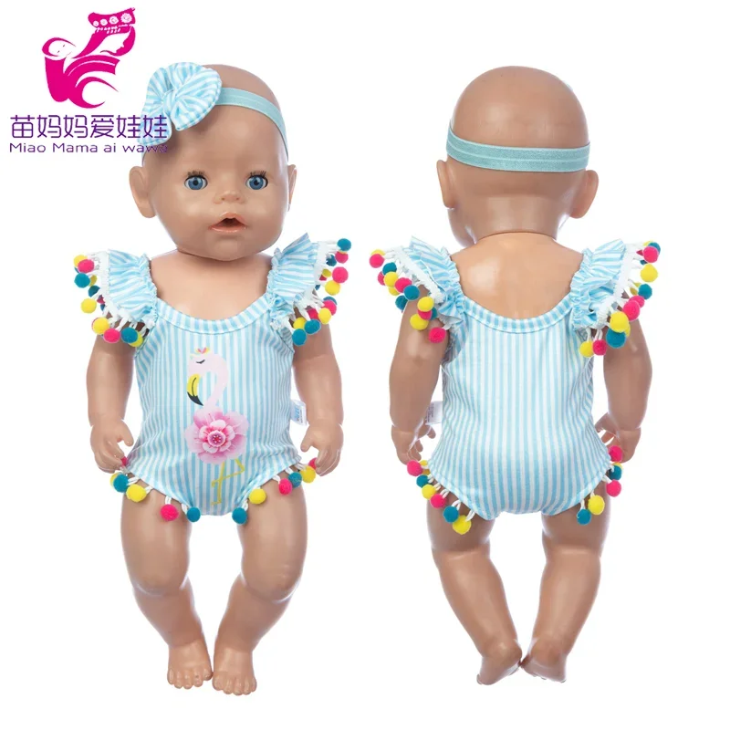 Baby Doll Summer Clothes for 43cm Born Baby Doll Swim Clothes 18 Inch Bikini doll clothes barbie doll clothes