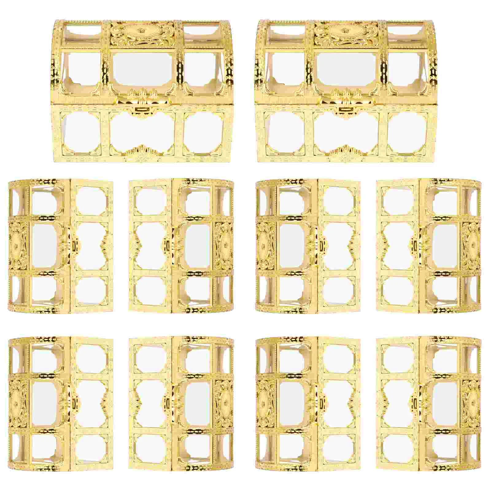 

Plastic Transparent Pirate Treasure Storage Box Crystal Gem Jewelry Trinket Keepsake Candy Packaging Boxes Organizer