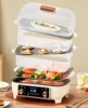 Electric steamer household intelligent reservation three-layer large capacity fully automatic steaming and cooking 5