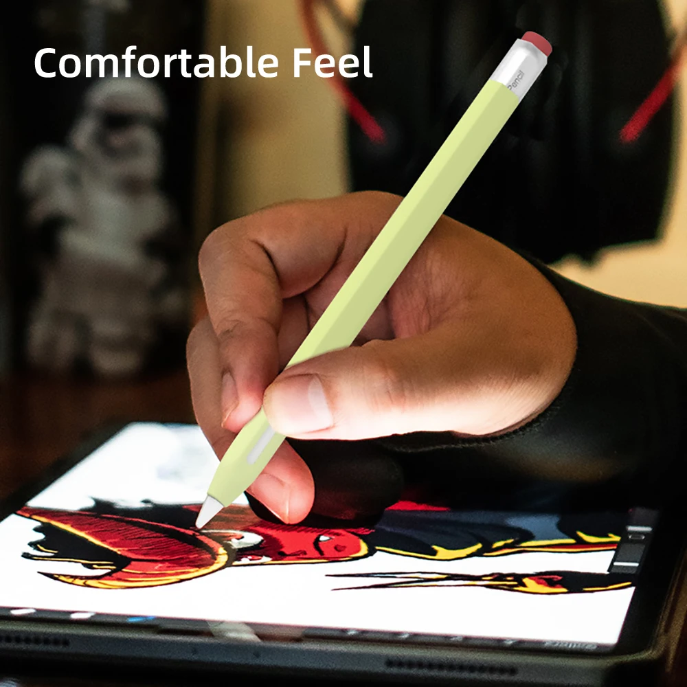 para Funda Apple Lápis Case Duotone Silicone Macio Capa Protetora 1st 2nd Geração Ipad Lápis Pele para Apple Case de Lápis - Imagem 6