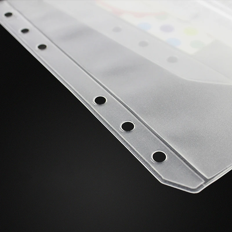 TETP 10pcs A5/A6/A7 Plastic Zipper Bags Pockets DIY Hand Account Collect Storage For Ring Notebook Binder Thicken Resealable 4