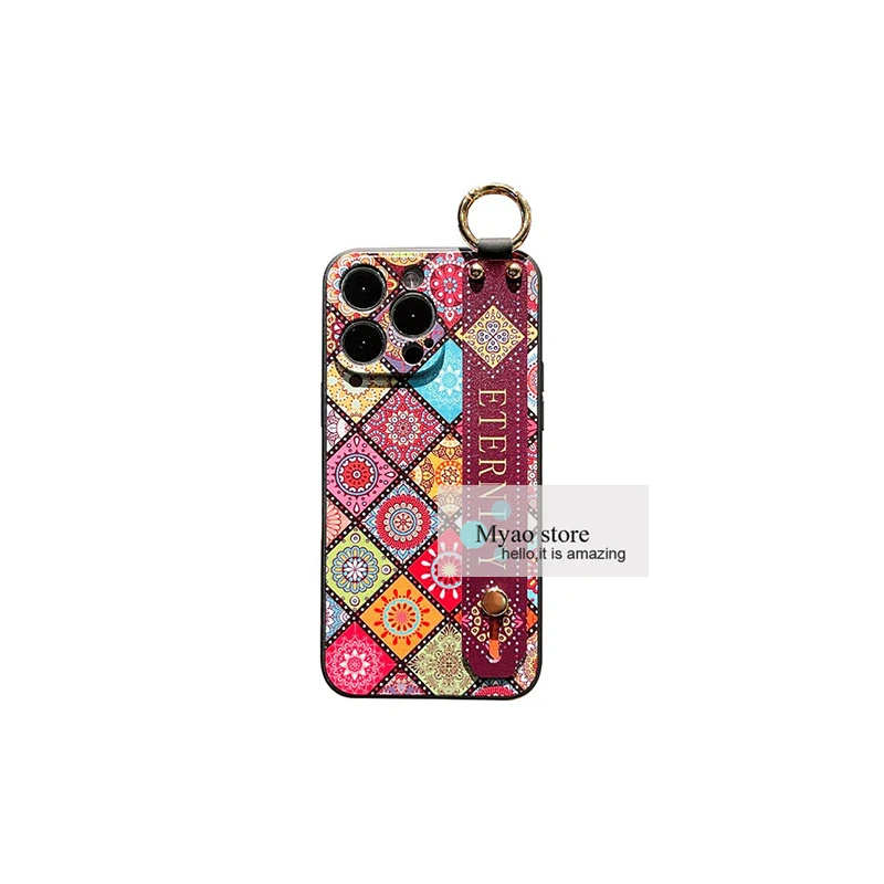 Premium Wristband Phone Cover with Kickstand Holder - Wrist Strap Case