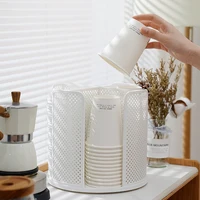 Rotating Paper Cup Holder Disposable Cup Storage Rack Bar Milk Tea Coffee Cup Compartment Cup Taker Rotating Cup Holder 2