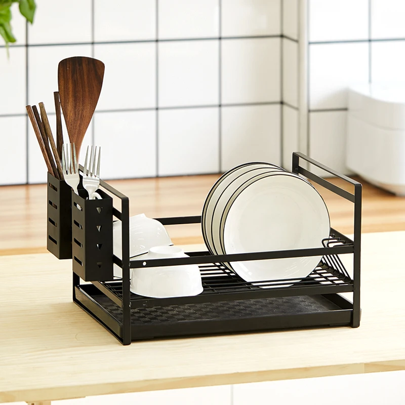 

Jonsoon Dish Drainer Dish Drying Rack Kitchen Storage Plate Drain Shelf Tableware Holder Knife Rack Bowl Organizer