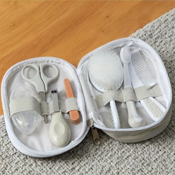 Baby Daily Care Kit – Toothbrush, Comb, Nail Clippers, File & Scissors for Infants
