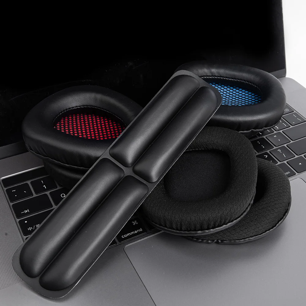 DowiTech Almohadillas De Repuesto Profesional Compatibles Con SADES SA902 SA903 SA904 SA905 SA906 SA718 SA808 SA82 Almohadillas Para Auriculares Con Piel De Proteína Suave Y Espuma Viscoelástica