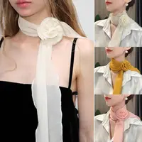 Fashion Luxury Chiffon Scarf Elegant Versatile Floral Scarf Shawl Trendy Sunscreen Hijabs For Women Girls Gifts