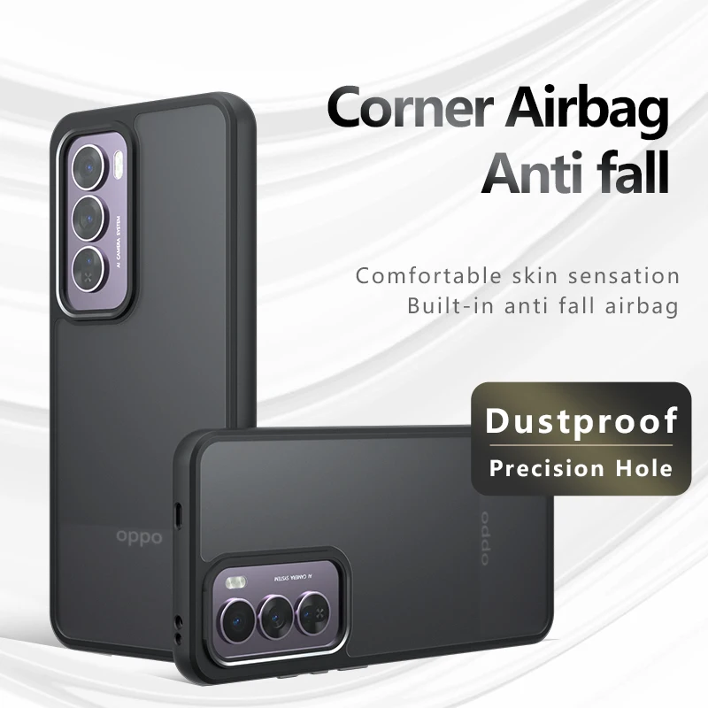 Shockproof Frosted Matte Case with Anti-fingerprint Transparent Cover