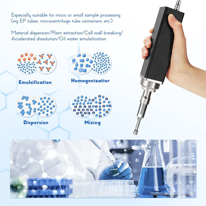 30KHz Lab Ultrasonic Emulsifier Processor Extractor Titanium Alloy Rod Sonicator Vibration Bar Sonic Homogenizer Mixer Disruptor