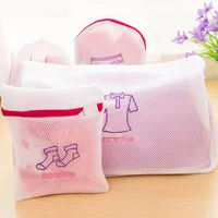 Laundry Bags Fine Mesh Embroidered Bra Lingerie Underwear Dirty Clothes Washing Machine Washable Mesh Laundry Basket Bag Clean  2